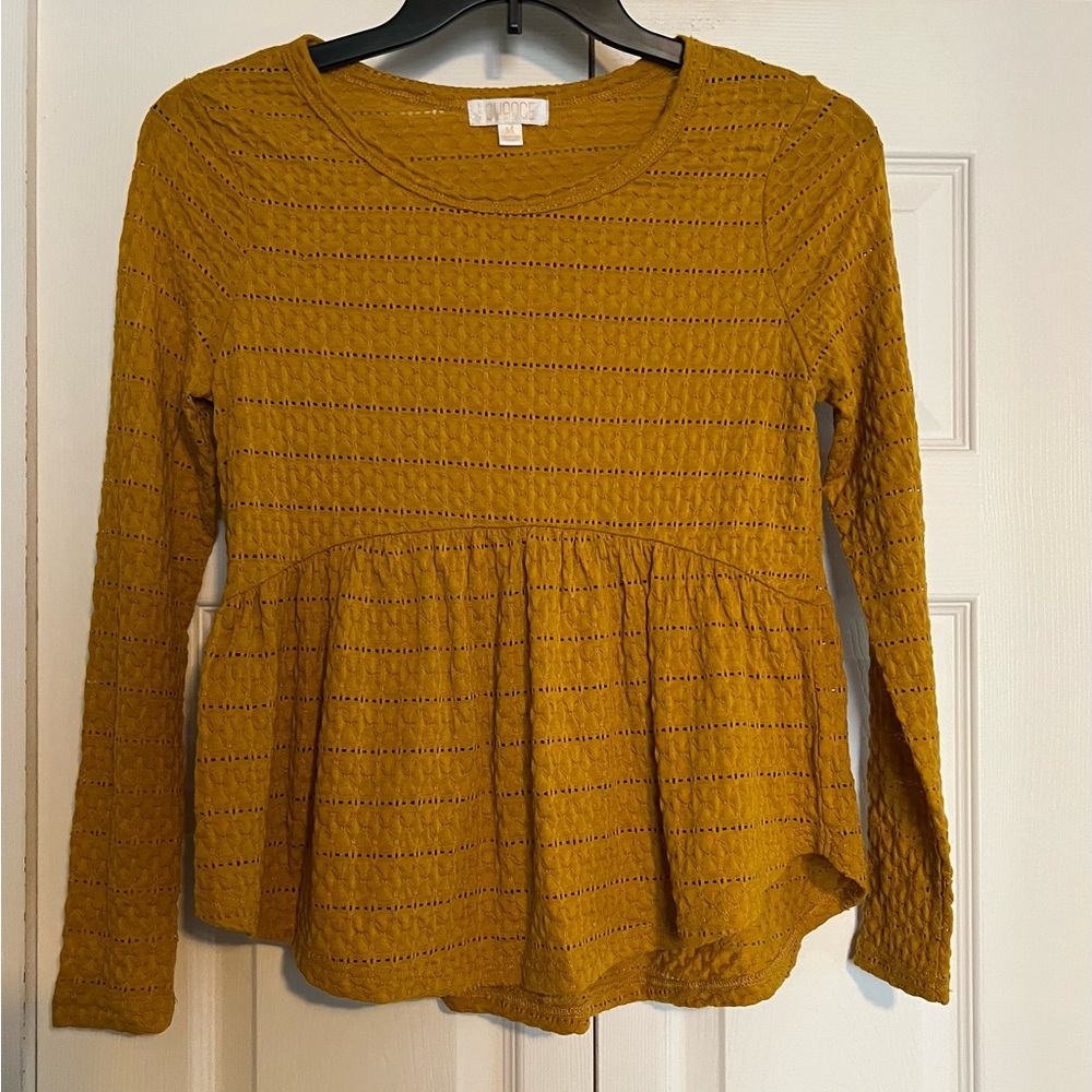New BKK Chance, mustard yellow top, size medium